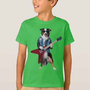 T-shirt pour enfants avec un berger australien mig