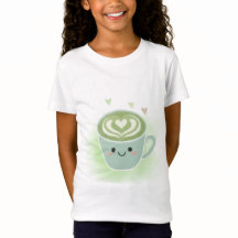 T-shirt pour enfants avec un cœur de latte de matc