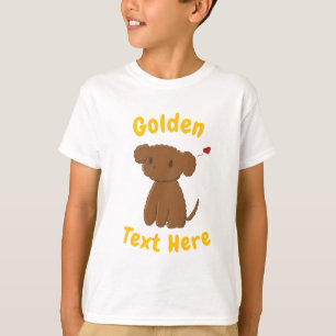T-shirt pour enfants avec un Golden Doodle personn