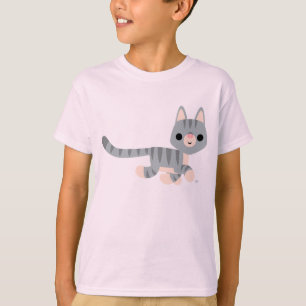 T-shirt pour enfants avec un joli chat de dessin a
