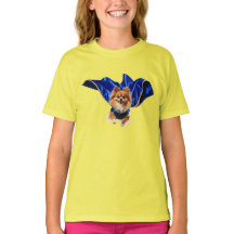 T-shirt pour enfants avec un super-héros Pomerania