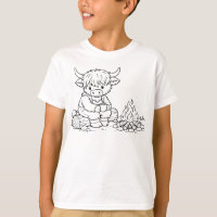 T-shirt pour enfants avec une jolie vache des High