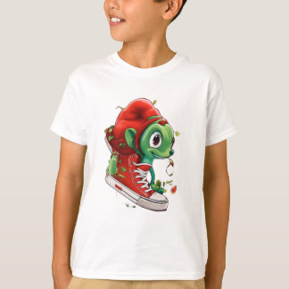 T-shirt pour enfants.brosse de rein vert style amu