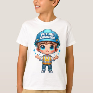T-shirt pour enfants du futur ingénieur - Caricatu