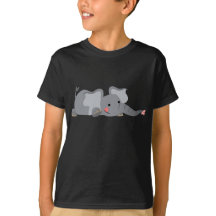 T-shirt pour enfants éléphant furtif de dessin ani