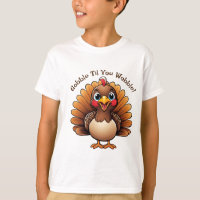 T-shirt pour enfants "Gobble Til You Wobble" avec