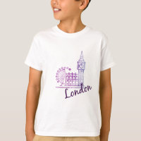 T-shirt pour enfants Londres Big Ben & London Eye 