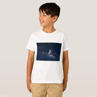 T-shirt pour enfants Lune et Étoiles Mignon | Nuit