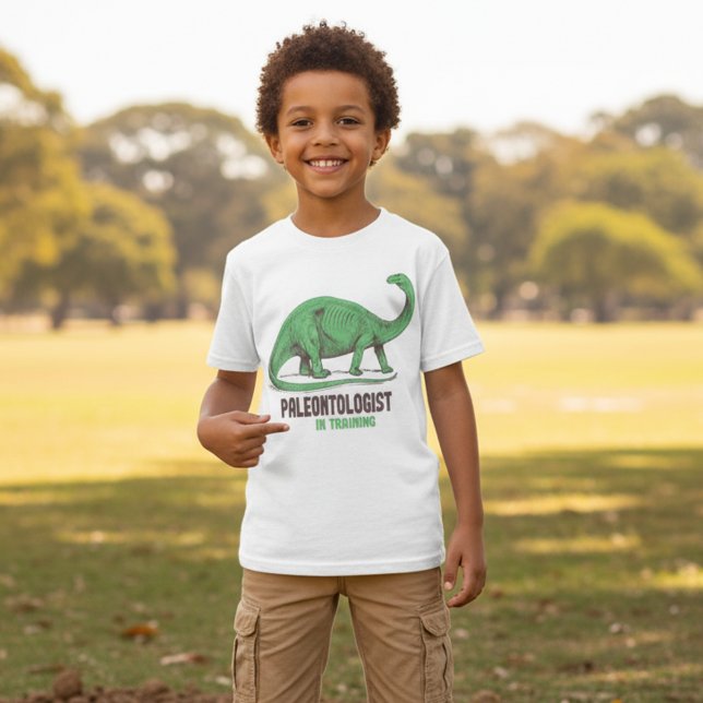 T-shirt pour enfants Paléontologue en formation di (Paleontologist in training t-shirt for kids who love dinosaurs.)