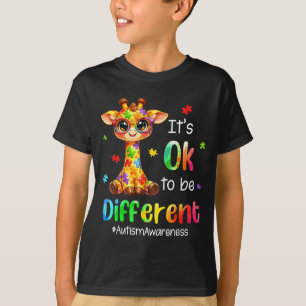 T-shirt Pour être une girafe mignonne différente Autisme