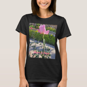 T-shirt pour femmes à motif floral rose rose en pa