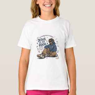 T-Shirt pour femmes ADOM "Jésus est mon roc"