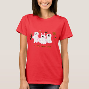 T-shirt pour femmes avec des fantômes drôles posan