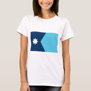 T-shirt pour femmes avec le drapeau du Minnesota,