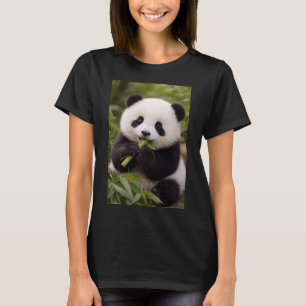 T-shirt pour femmes avec un bébé panda mignon mang