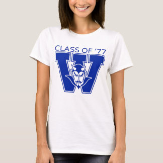 T-Shirt pour femmes blanches de la promotion 1977 