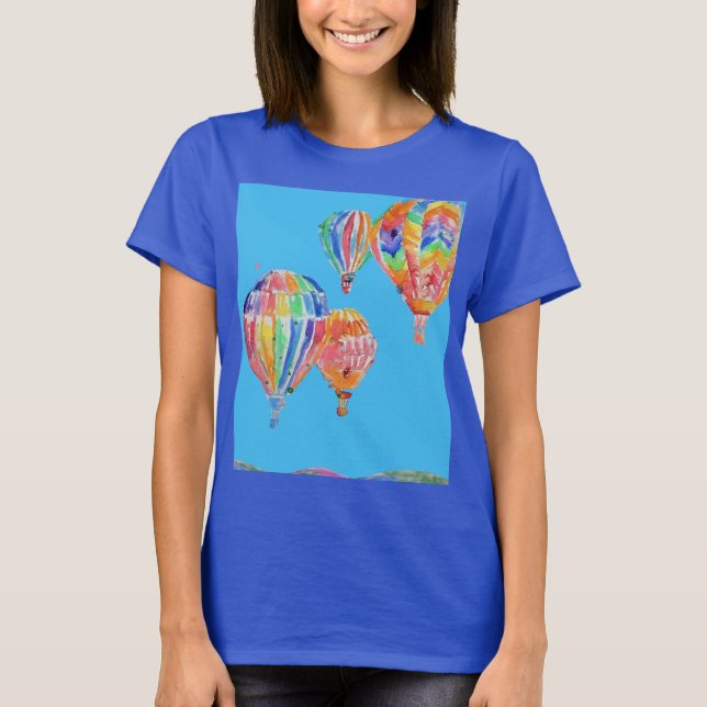 T-Shirt pour femmes colorées à l'air chaud (Devant)