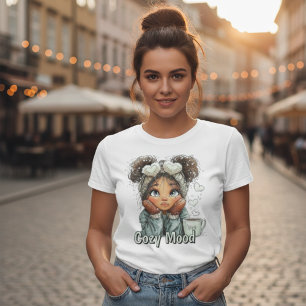 T-Shirt pour femmes Cozy Mood Cute Winter Girl