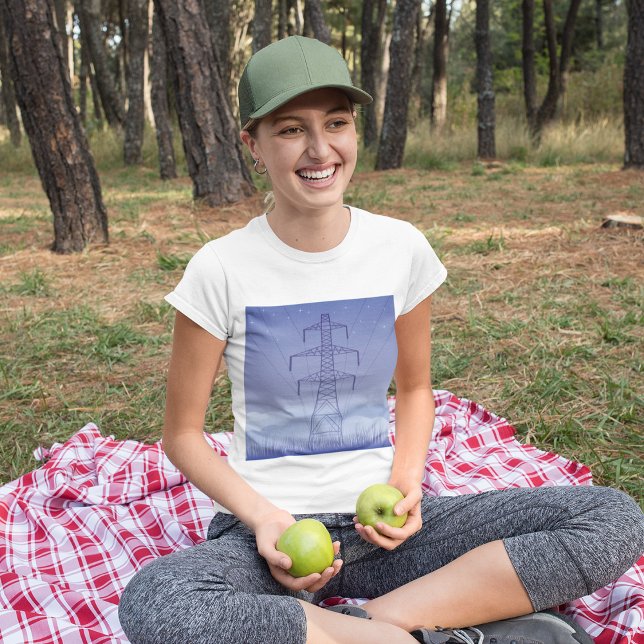 T-Shirt pour femmes de la ligne électrique tour (Créateur téléchargé)