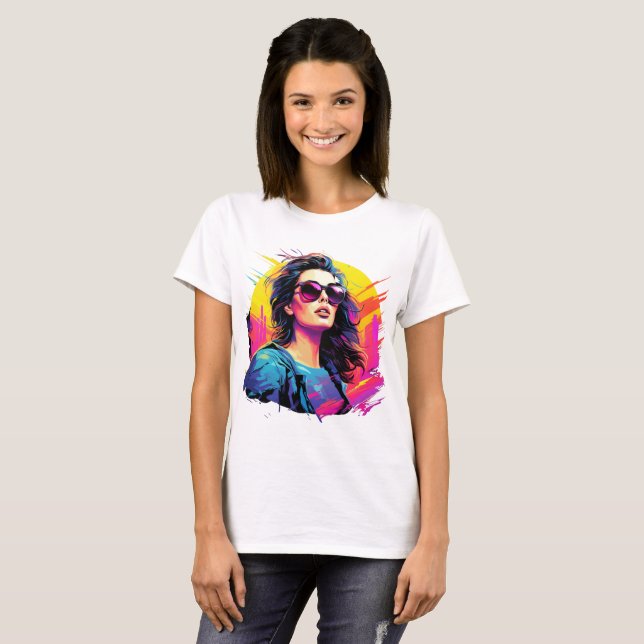 T-shirt pour femmes "Neon Dream" (Devant entier)