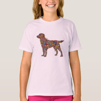 T-shirt pour fille silhouette papillon Retriever d