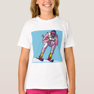 T-Shirt Pour Filles De Ski À Descente