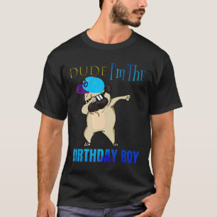 T-shirt pour garçon d'anniversaire avec un Pug sym