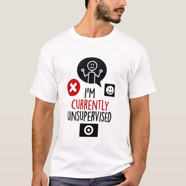 T-shirt pour homme actuellement sans surveillance (Devant)