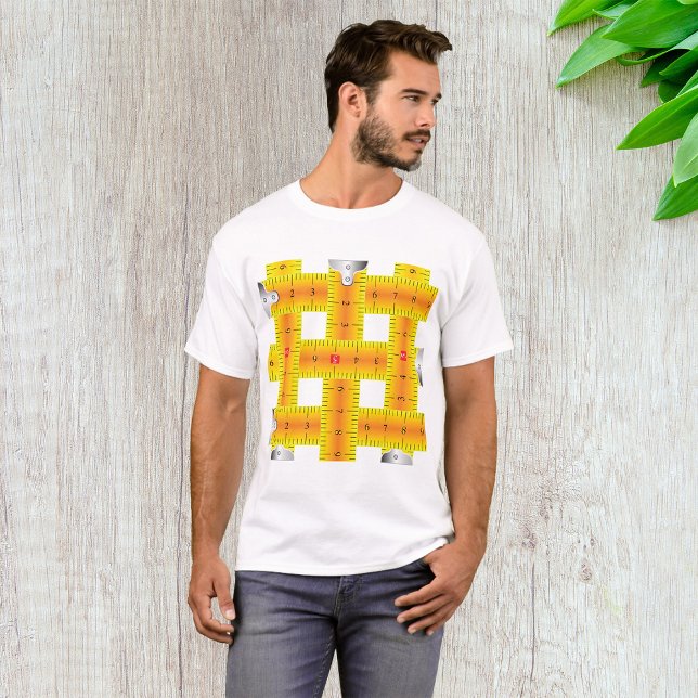 T-shirt pour homme de mesure des bandes (Créateur téléchargé)
