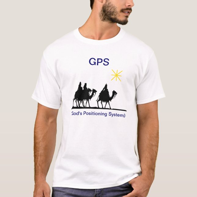 T-shirt pour homme Wise GPS Noël (Devant)