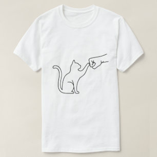 T-shirt pour hommes avec dessin minimaliste de cha
