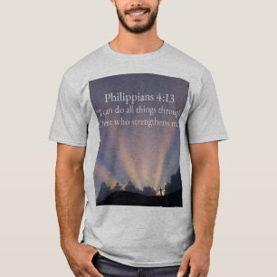 T-shirt pour hommes chrétiens Philippiens 4:13