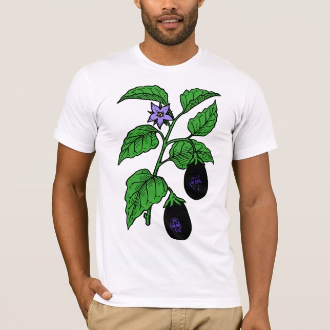T-Shirt Pour Hommes D'Aubergine (Devant)