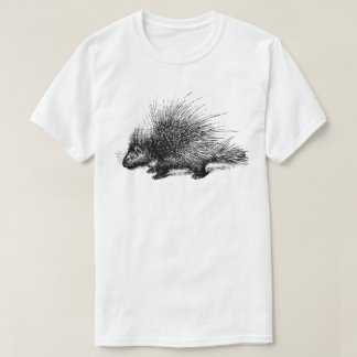 T-Shirt pour hommes d'illustration Vintage Porcupi