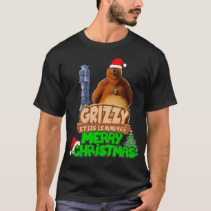 T-shirt Pour Hommes Femmes Grizzy De Noël Et Lemmings Aw