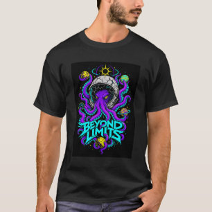 T-Shirt pour hommes graphique Cosmic Octopus Beyon