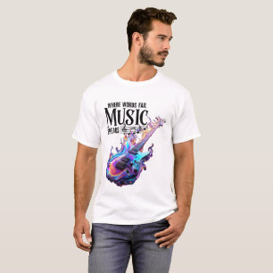 T-shirt pour hommes inspiration musique guitare él