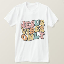 T-Shirt pour hommes rétro chrétien Jésus Vibes Onl