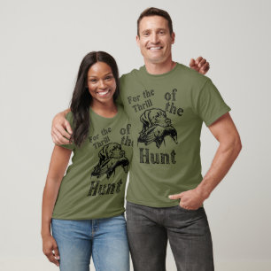 T-shirt Pour la frisson de la chasse, chasse oiseau chien