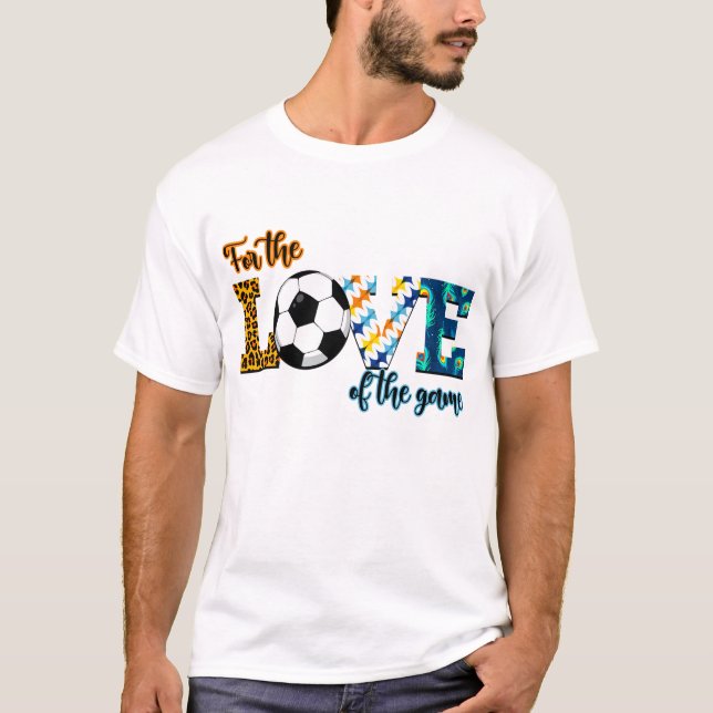T-shirt Pour L'Amour Du Jeu Soccer Maman Leopard (Devant)