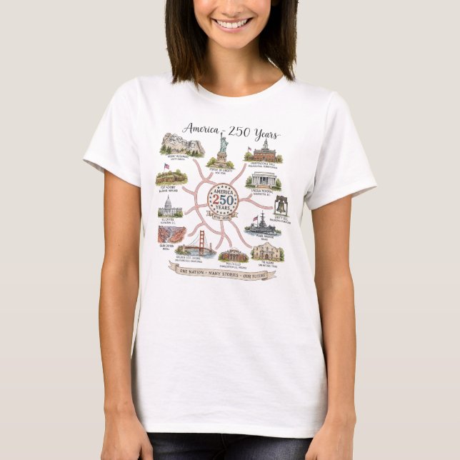 T-Shirt pour le 250e anniversaire de l'Amérique (Devant)