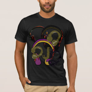 T-shirt pour le d.j. . casque graphique