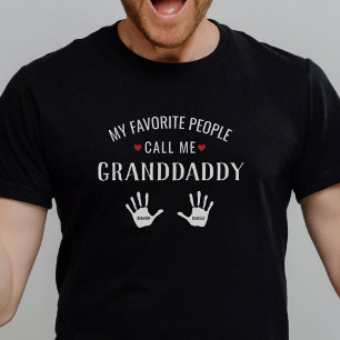 T-shirt Pour le grand-papa avec 2 noms de Grandkids