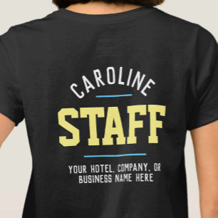 T-Shirt pour le personnel d'hospitalité imprimé de