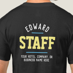 T-Shirt pour le personnel d'hospitalité imprimé de