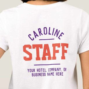T-Shirt pour le personnel d'hôtellerie imprimé des