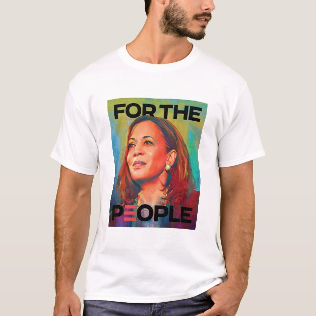T-shirt Pour Le Peuple Retro Kamala Enfless Chat Lady (Devant)