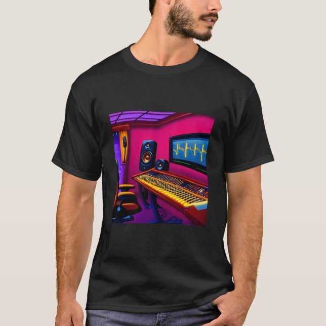 T-shirt Pour l'enregistrement des musiciens de Mix Enginee (Devant)