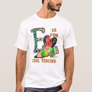 T-shirt Pour l'enseignant Esol Leopard