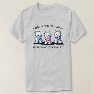 T-Shirt pour les amateurs de chien KiniArt Westie 